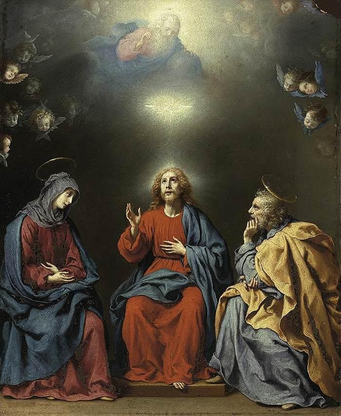 The Holy Family with God the Father and the Holy Spirit, Carlo Dolci, circa 1630