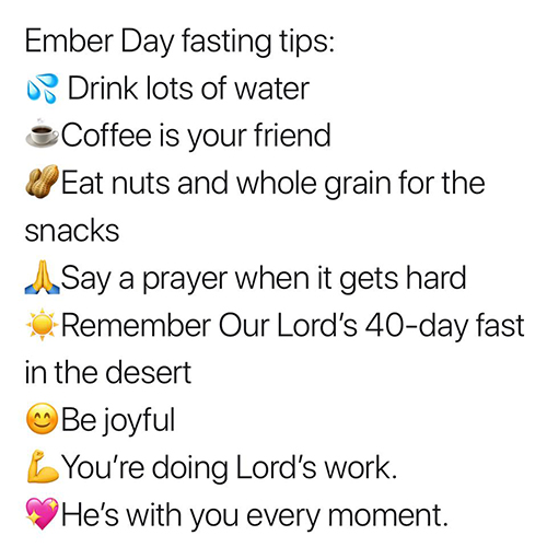 traditional catholic ember days 2021