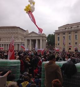 Polish flags St. Peter's Square Canonizations