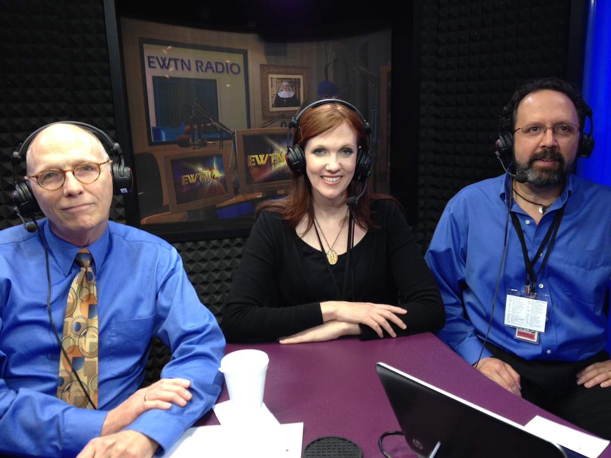 Thom Price, Jennifer Fulwiler, and Dan Burke at EWTN